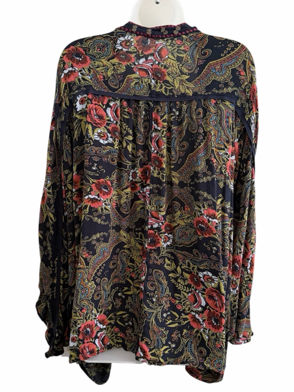 Curations Bohemian Floral Paisley Open-Front Kimono Jacket - Picture 5 of 9